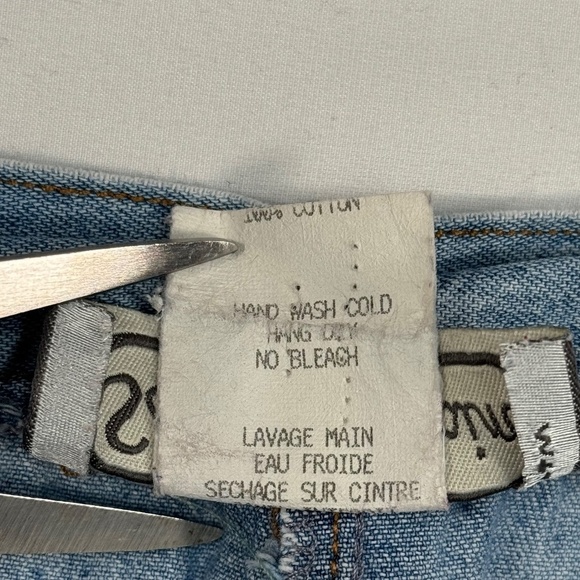 Saint Germain Boyfriend Mom Jeans Womens Sz L Light Blue High Rise Embroidered - Picture 5 of 14